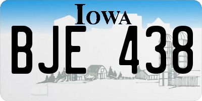 IA license plate BJE438