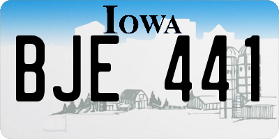 IA license plate BJE441