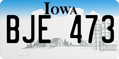 IA license plate BJE473