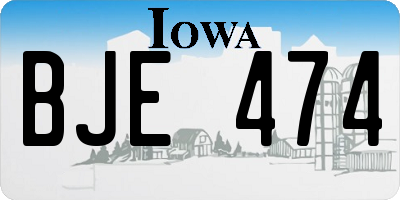 IA license plate BJE474
