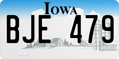 IA license plate BJE479