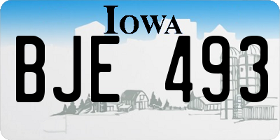 IA license plate BJE493