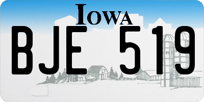 IA license plate BJE519