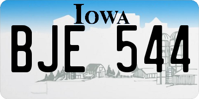 IA license plate BJE544