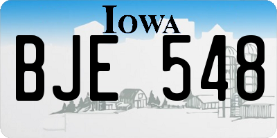 IA license plate BJE548