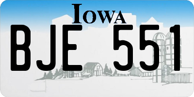 IA license plate BJE551