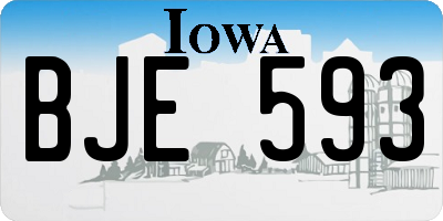 IA license plate BJE593
