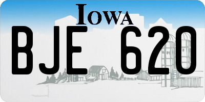 IA license plate BJE620