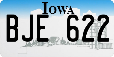 IA license plate BJE622
