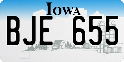 IA license plate BJE655
