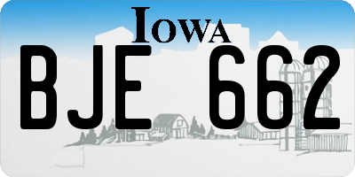 IA license plate BJE662