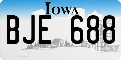 IA license plate BJE688