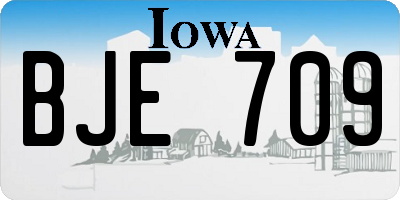 IA license plate BJE709