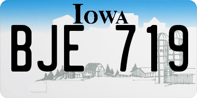IA license plate BJE719