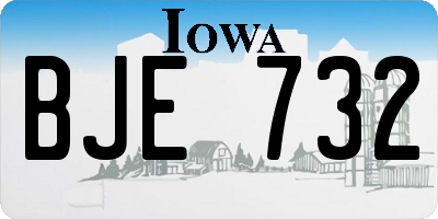 IA license plate BJE732