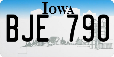 IA license plate BJE790