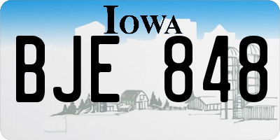 IA license plate BJE848