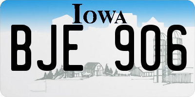 IA license plate BJE906