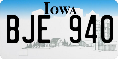 IA license plate BJE940