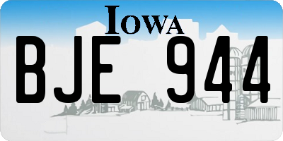 IA license plate BJE944