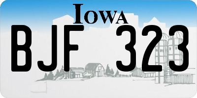 IA license plate BJF323