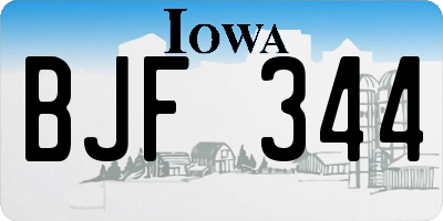 IA license plate BJF344
