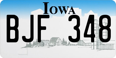 IA license plate BJF348