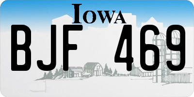 IA license plate BJF469