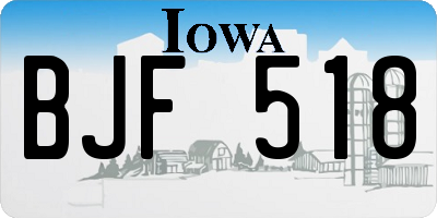 IA license plate BJF518