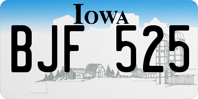 IA license plate BJF525