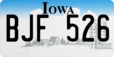 IA license plate BJF526