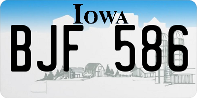 IA license plate BJF586