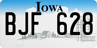IA license plate BJF628