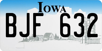 IA license plate BJF632