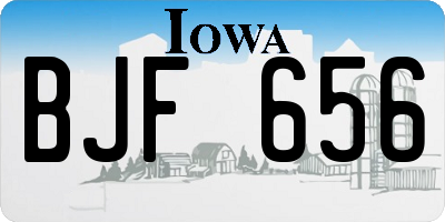 IA license plate BJF656