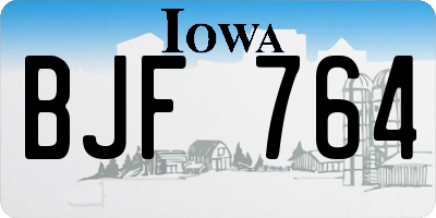 IA license plate BJF764