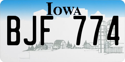 IA license plate BJF774