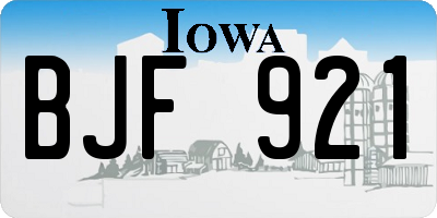 IA license plate BJF921