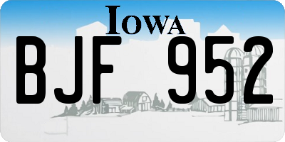 IA license plate BJF952