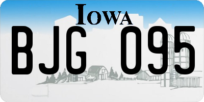 IA license plate BJG095