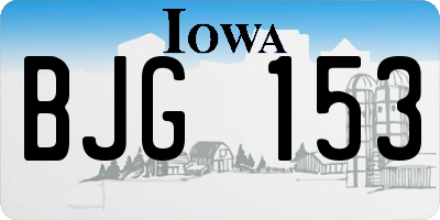 IA license plate BJG153