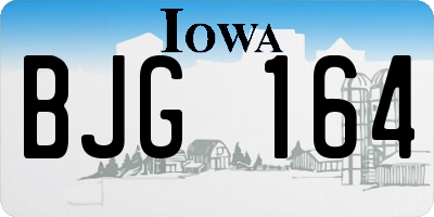 IA license plate BJG164