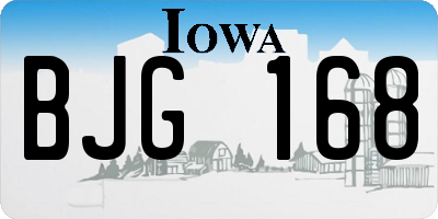 IA license plate BJG168