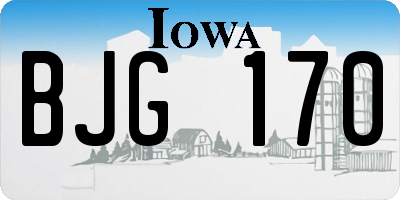 IA license plate BJG170