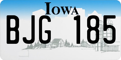 IA license plate BJG185