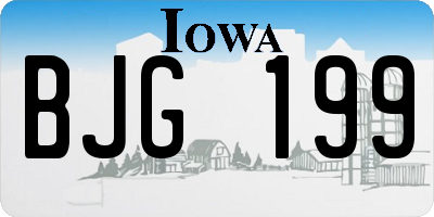 IA license plate BJG199