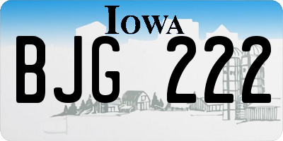 IA license plate BJG222