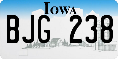 IA license plate BJG238