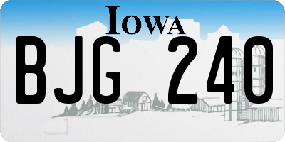 IA license plate BJG240