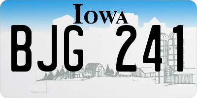 IA license plate BJG241